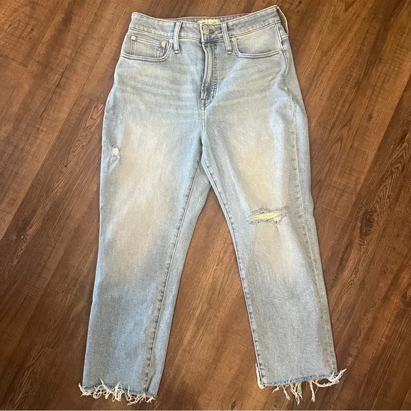 Madewell Light Wash Straight Leg Jeans - Picture 2 of 11